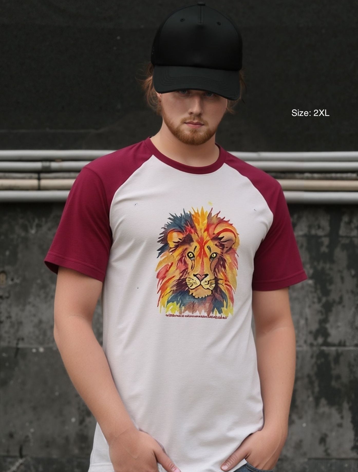 Personalised Rose Red Sleeves T-shirt - sample