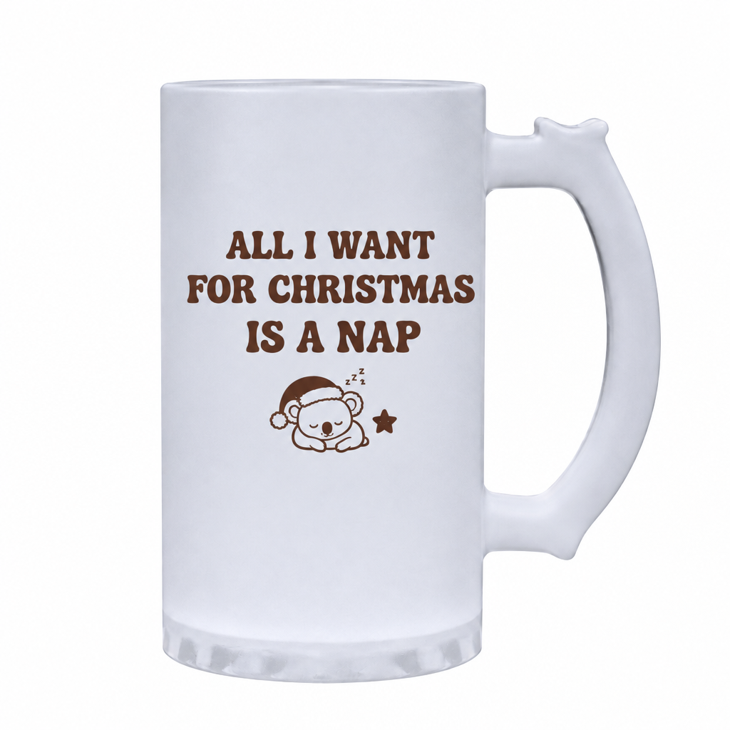 Koala Christmas design on the large beer mug