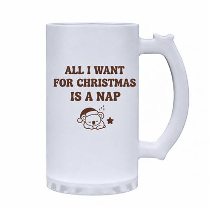 Koala Christmas design on the large beer mug