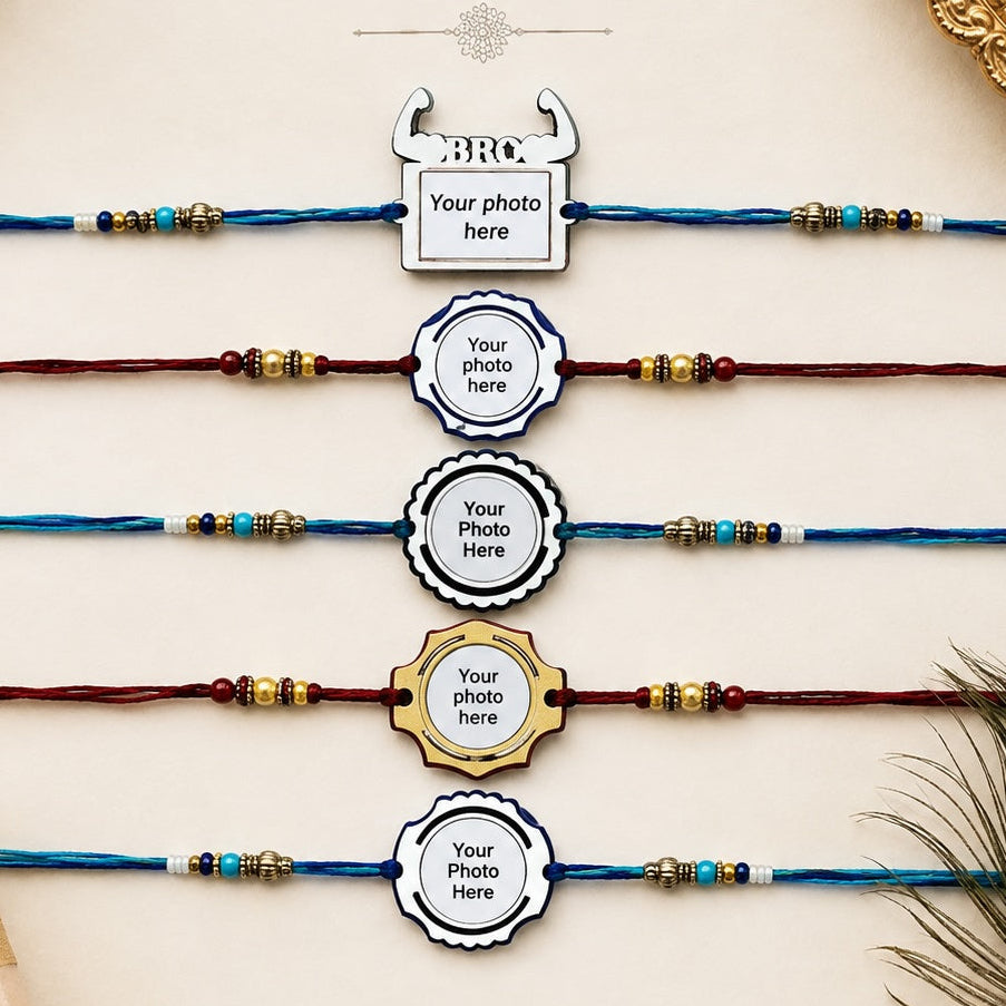 Personalised Acrylic & MDF Rakhi Bracelet | Variety of Styles | Free Delivery