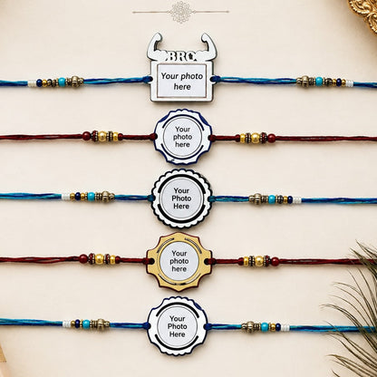 Personalised Acrylic & MDF Rakhi Bracelet | Variety of Styles | Free Delivery