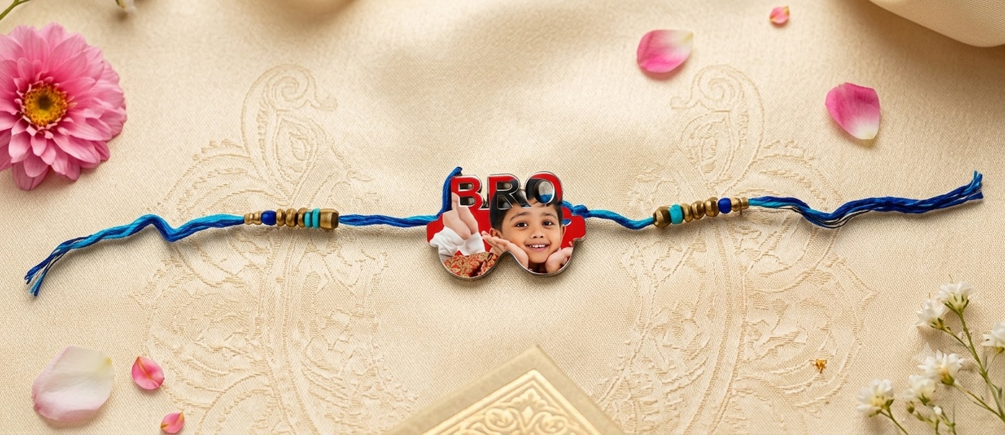 Personalised MDF Rakhi | Custom Bracelet | Free Delivery