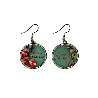 Personalised Round Earrings