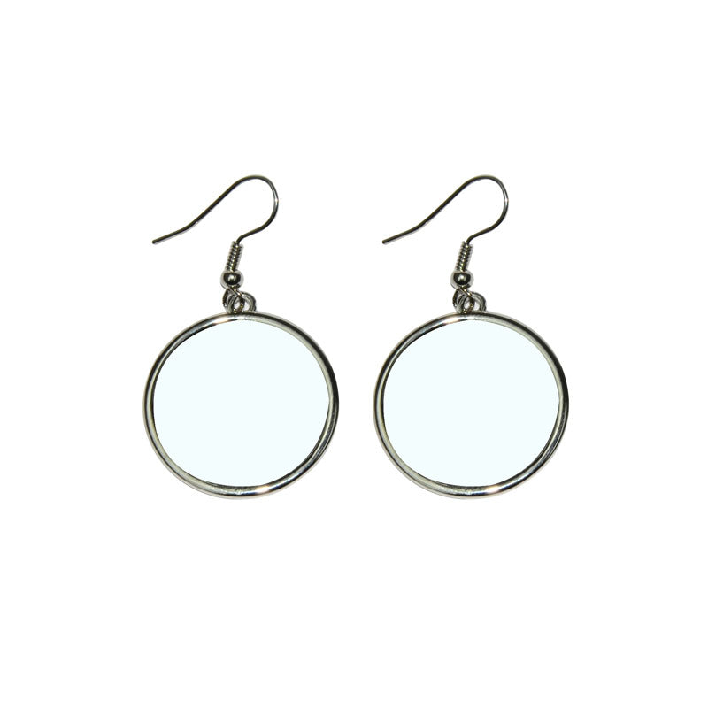 Personalised Round Earrings