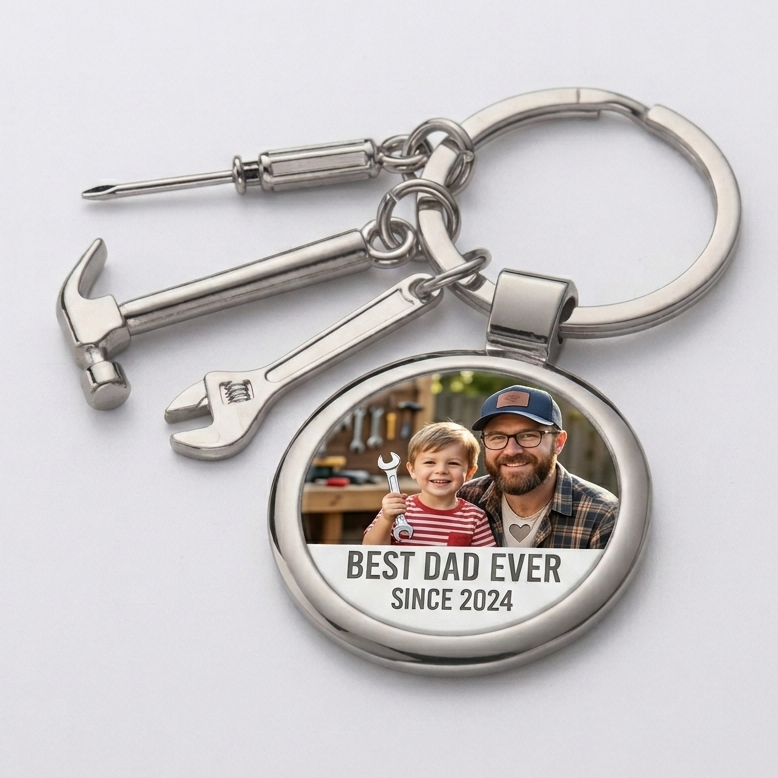 Personalised Tool Keychain with Photo | Gift for Him