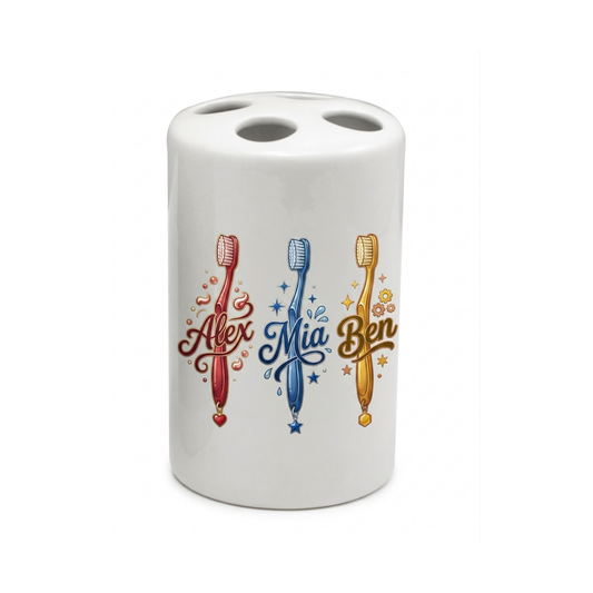 Personalised Toothbrush Holder | Custom Bathroom Accessories