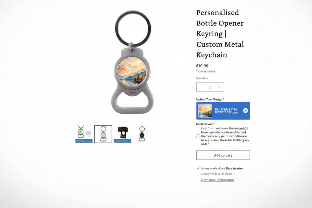 Polished product page screenshot