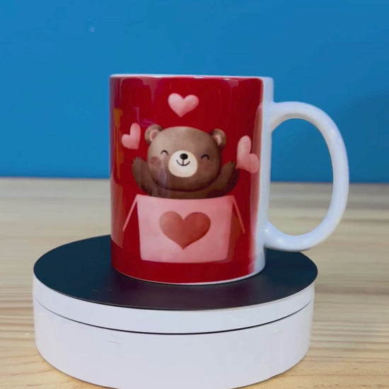 White ceramic mug 11oz personalised custom photo mug - demo