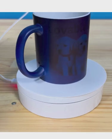 Blue magic mug 11oz heat reveal personalised photo mug - demo