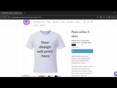 How to customise T-shirts designs (desktop view)
