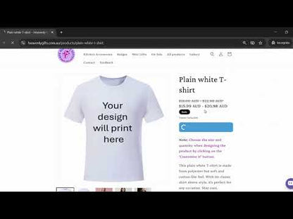 How to customise T-shirts designs (desktop view)