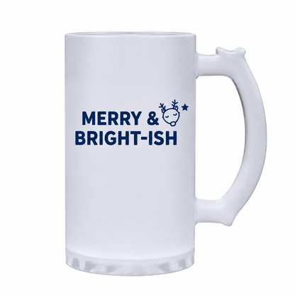 Reindeer Christmas design on the large beer mug