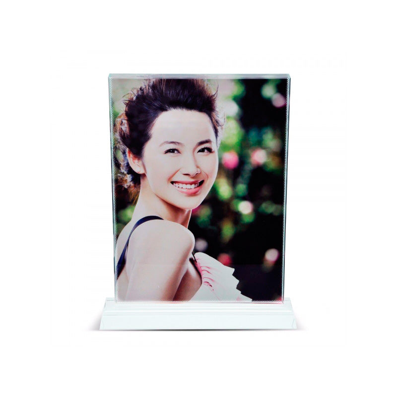 Personalised Glass Crystal Photo Block with Base - Another Sample
