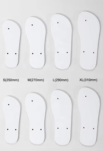 Personalised Flip Flops size