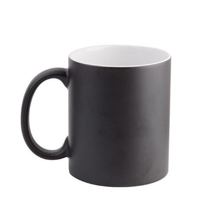 Black magic mug 11oz heat reveal personalised photo mug - left view