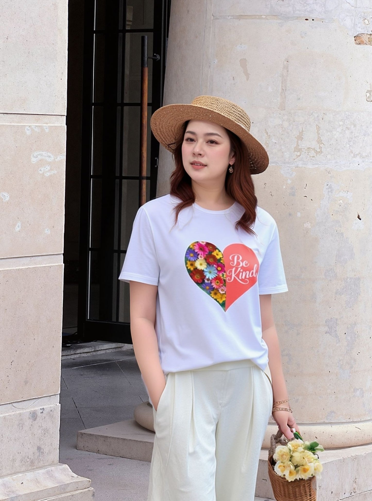Personalised White T-shirt Another Sample Heart Design