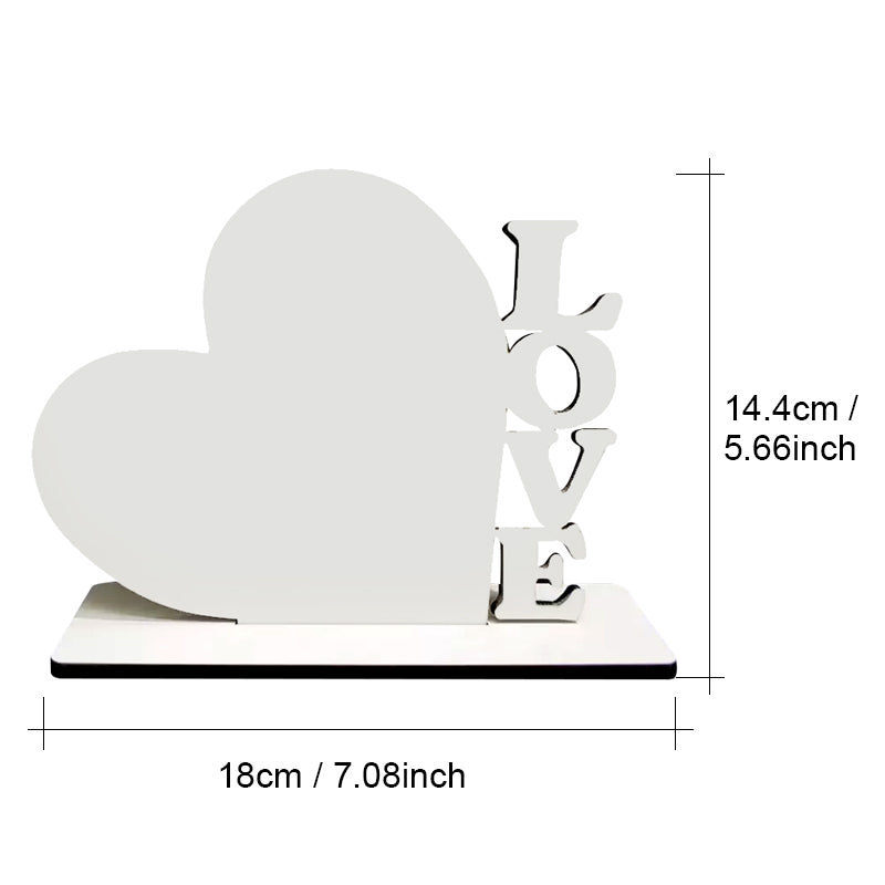 Love Heart Photo Display With Measurements