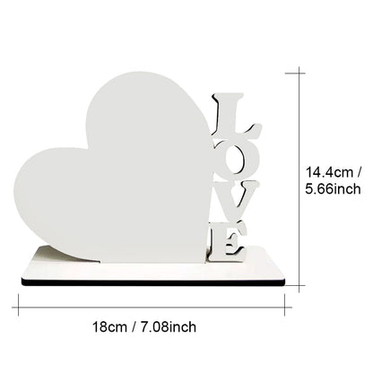 Love Heart Photo Display With Measurements