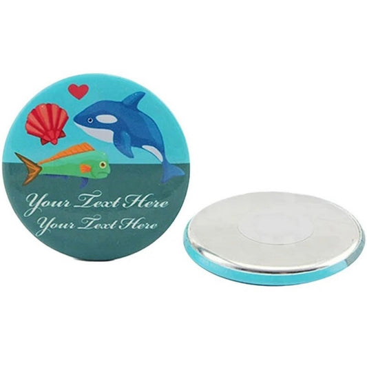 Personalised Round Magnet Badge